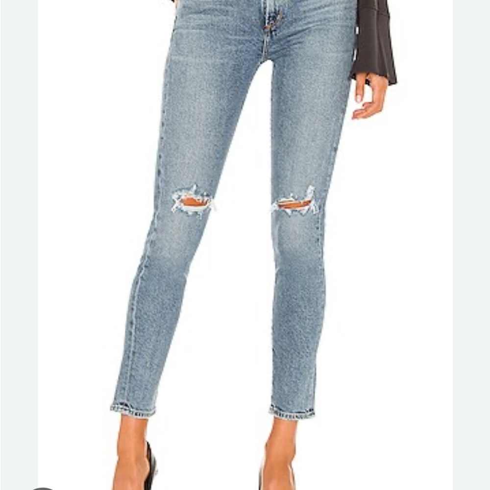 Women's Blue Distressed Jeans